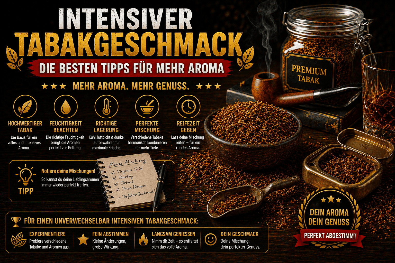 Intensiver Tabakgeschmack – Die besten Tipps für mehr Aroma